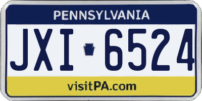 PA license plate JXI6524