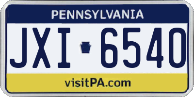 PA license plate JXI6540