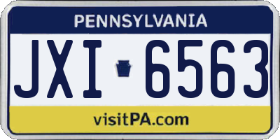 PA license plate JXI6563
