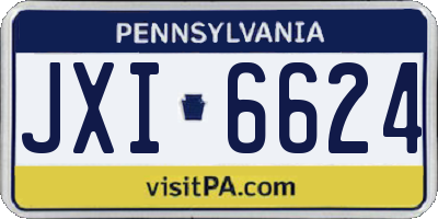 PA license plate JXI6624