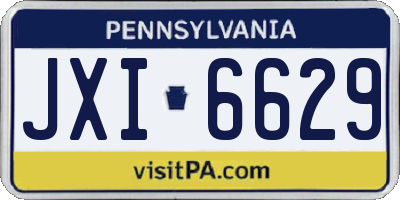 PA license plate JXI6629