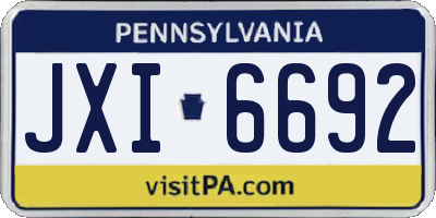 PA license plate JXI6692