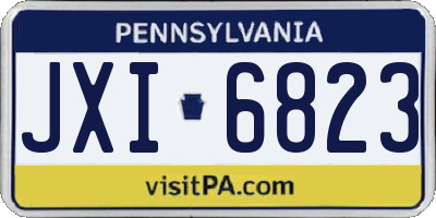 PA license plate JXI6823