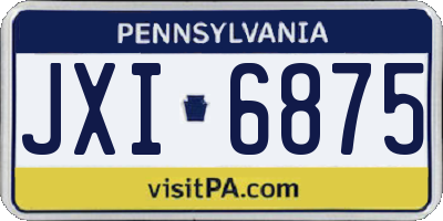 PA license plate JXI6875