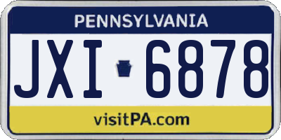 PA license plate JXI6878