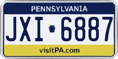 PA license plate JXI6887