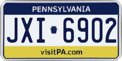 PA license plate JXI6902