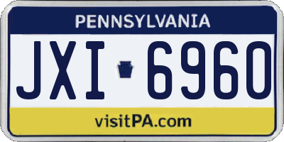 PA license plate JXI6960