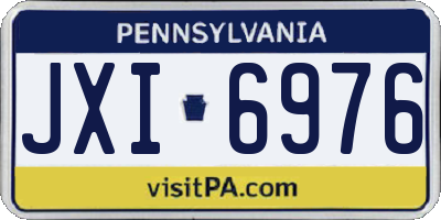 PA license plate JXI6976