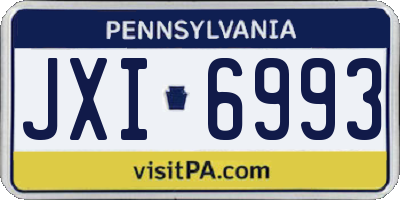 PA license plate JXI6993