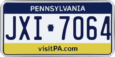 PA license plate JXI7064