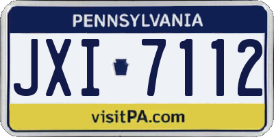 PA license plate JXI7112