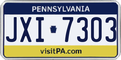 PA license plate JXI7303