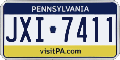 PA license plate JXI7411