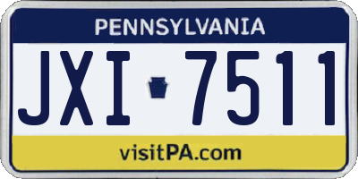 PA license plate JXI7511