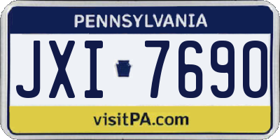 PA license plate JXI7690