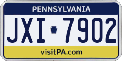 PA license plate JXI7902
