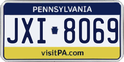 PA license plate JXI8069