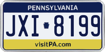 PA license plate JXI8199