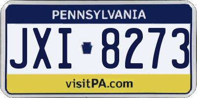 PA license plate JXI8273