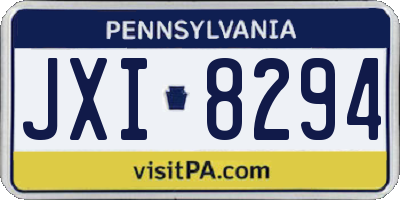 PA license plate JXI8294