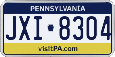PA license plate JXI8304