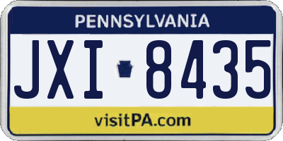 PA license plate JXI8435