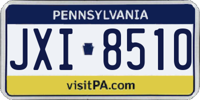PA license plate JXI8510