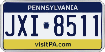 PA license plate JXI8511