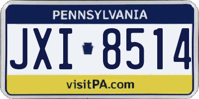 PA license plate JXI8514