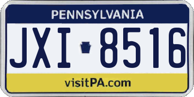 PA license plate JXI8516