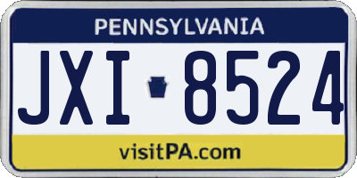 PA license plate JXI8524