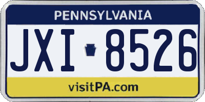 PA license plate JXI8526