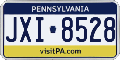 PA license plate JXI8528