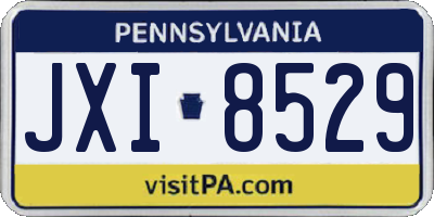 PA license plate JXI8529