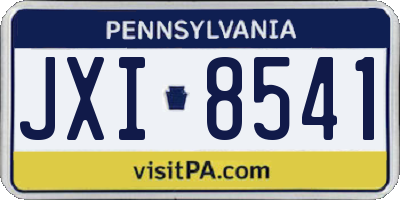 PA license plate JXI8541