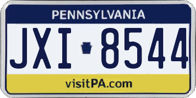 PA license plate JXI8544