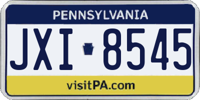 PA license plate JXI8545