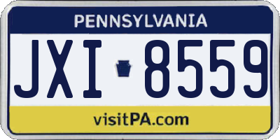 PA license plate JXI8559