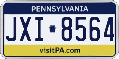 PA license plate JXI8564