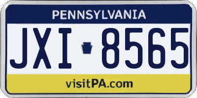 PA license plate JXI8565