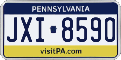 PA license plate JXI8590