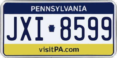 PA license plate JXI8599