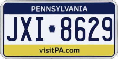 PA license plate JXI8629