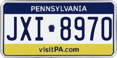 PA license plate JXI8970