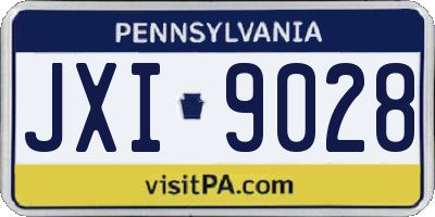 PA license plate JXI9028
