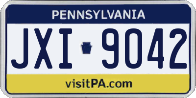 PA license plate JXI9042