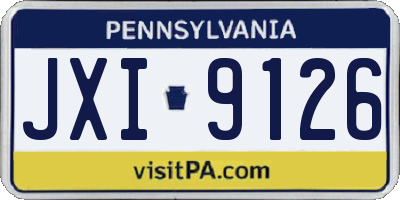 PA license plate JXI9126