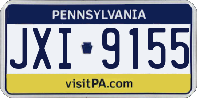 PA license plate JXI9155