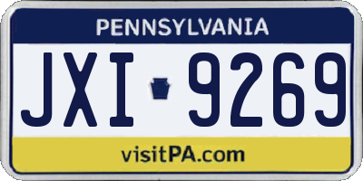 PA license plate JXI9269